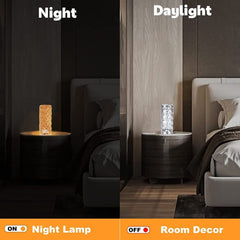 Crystal Touch Night Light (16 Colors) - Rose Diamond Table Lamp with Remote Control, USB Table Lamp, Romantic Date Lighting Decor for Festival, Bedroom, Dining Room