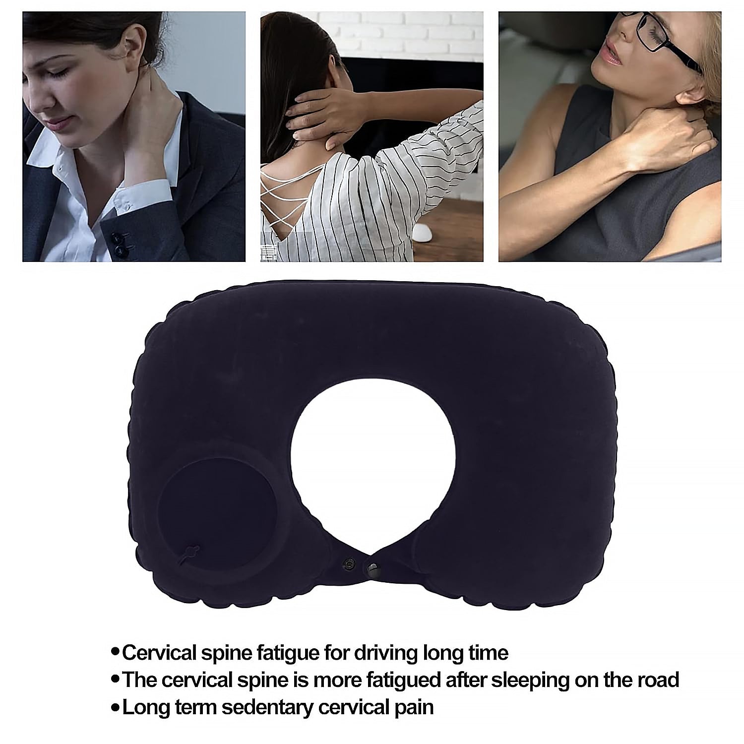 8512 3 in 1 Comfortable Travel Sleeping Kit, Neck Pillow, Eye Mask & Ear Plug S - 8512_travel_sleeping_kit