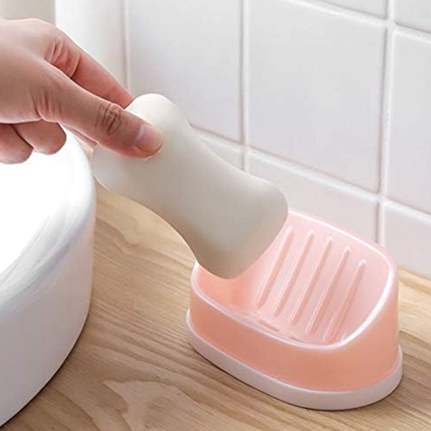 Soap Container, Soap Box Household Kitchen and Bathroom Can Use PP Material Drai - 17509_plastic_soap_box_1pc