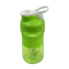 Shaker bottle with blender ball, protein mix, BPA free, grip.