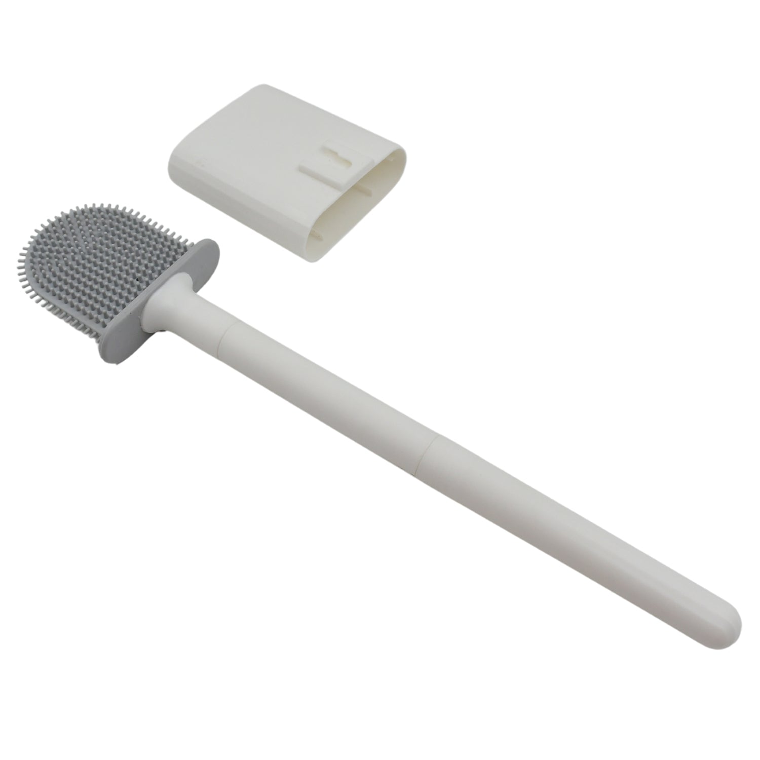 Portable Silicone Toilet Brush with Holder Flex Toilet Brush - Wall Mounted Anti - 13050_toilet_brush_with_hook