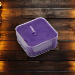 Smokeless Scented Acrylic Lavender Tealight Candles | Scented Acrylic Tealight C - 13135_mix_sqaure_tealight_candle_1pc