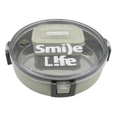 Miracle Stainless Steel Round Lunch Box, with Small Plastic Box Insert Leak Proo - 5584_ss_round_lunch_box_m141