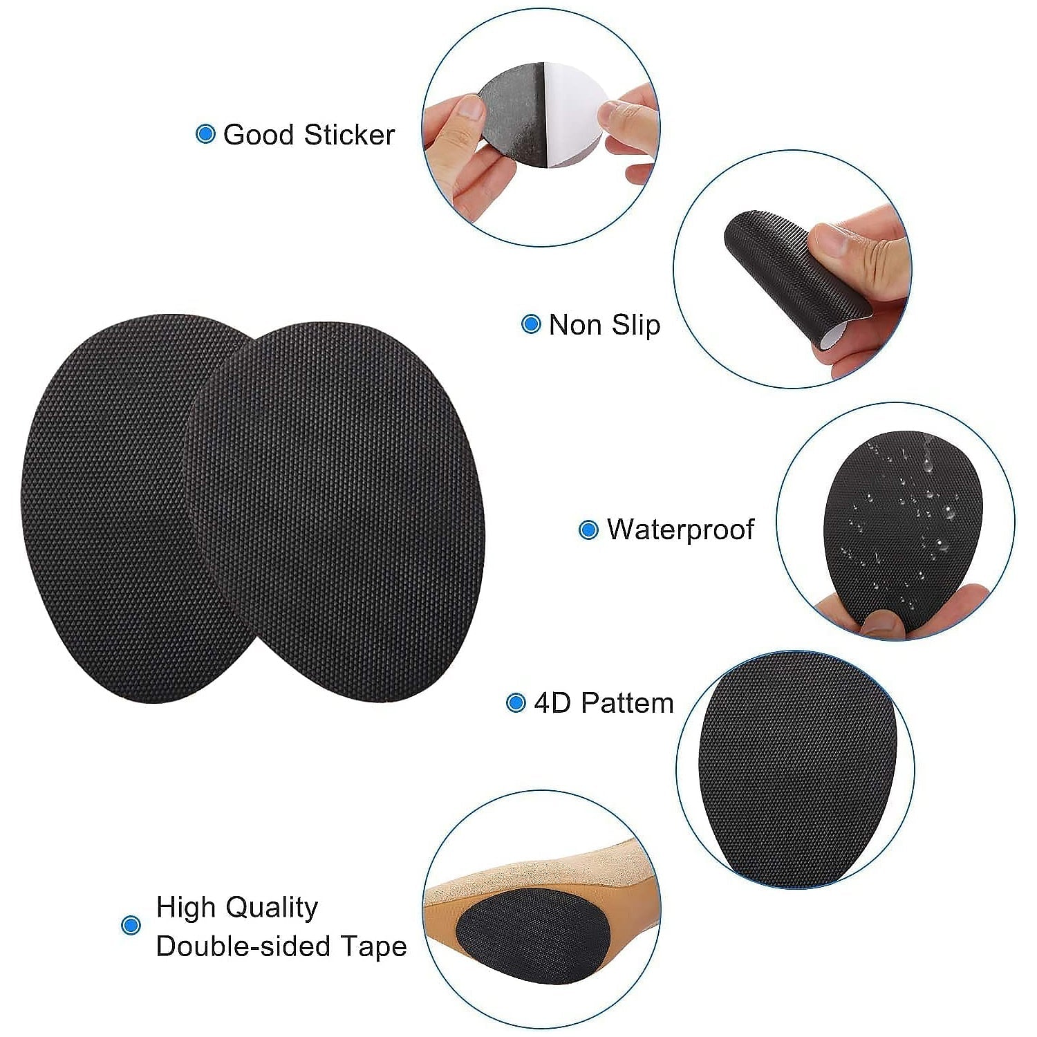 Non-Slip Shoe Pads, Rubber Shoe Sole Protector Pads, Self-Adhesive Shoe Grips Pa - 17543_shoe_sole_protector_pad_1pc