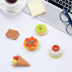 3D Fast Food Fancy & Stylish Colorful Erasers, Mini Eraser Creative Cute Novelty - 4171_fast_food_eraser_5pc