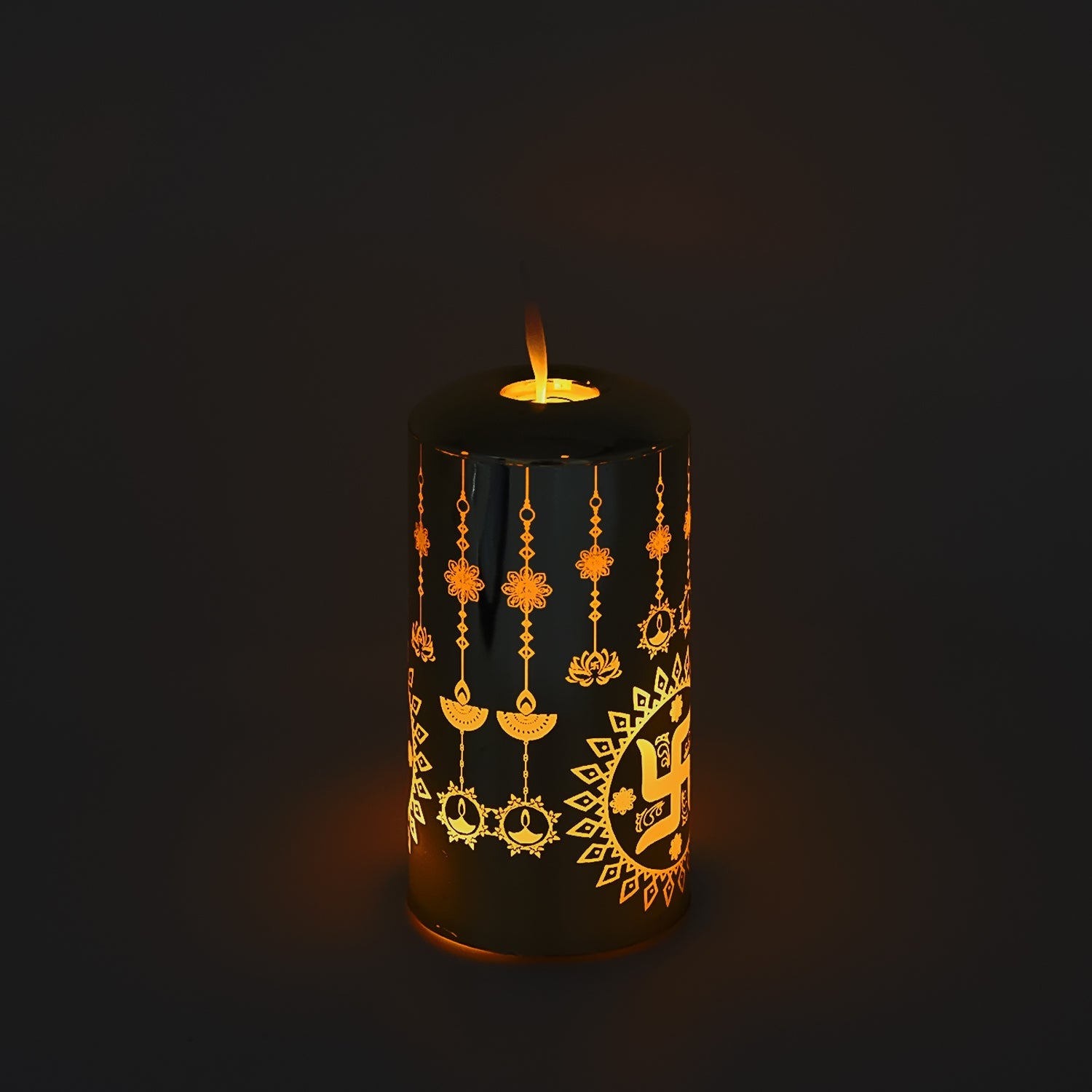 Flameless Diya Flickering Candle, Realistic Moving Flame LED Light (1 Pc / Mix D - 13535_realistic_diya_led_candle_light_1pc