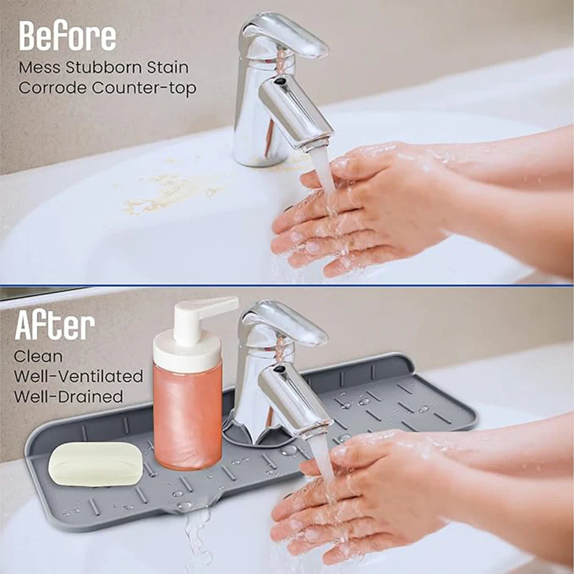 Superior eMart Silicone Sink Faucet Mat for Drip Control