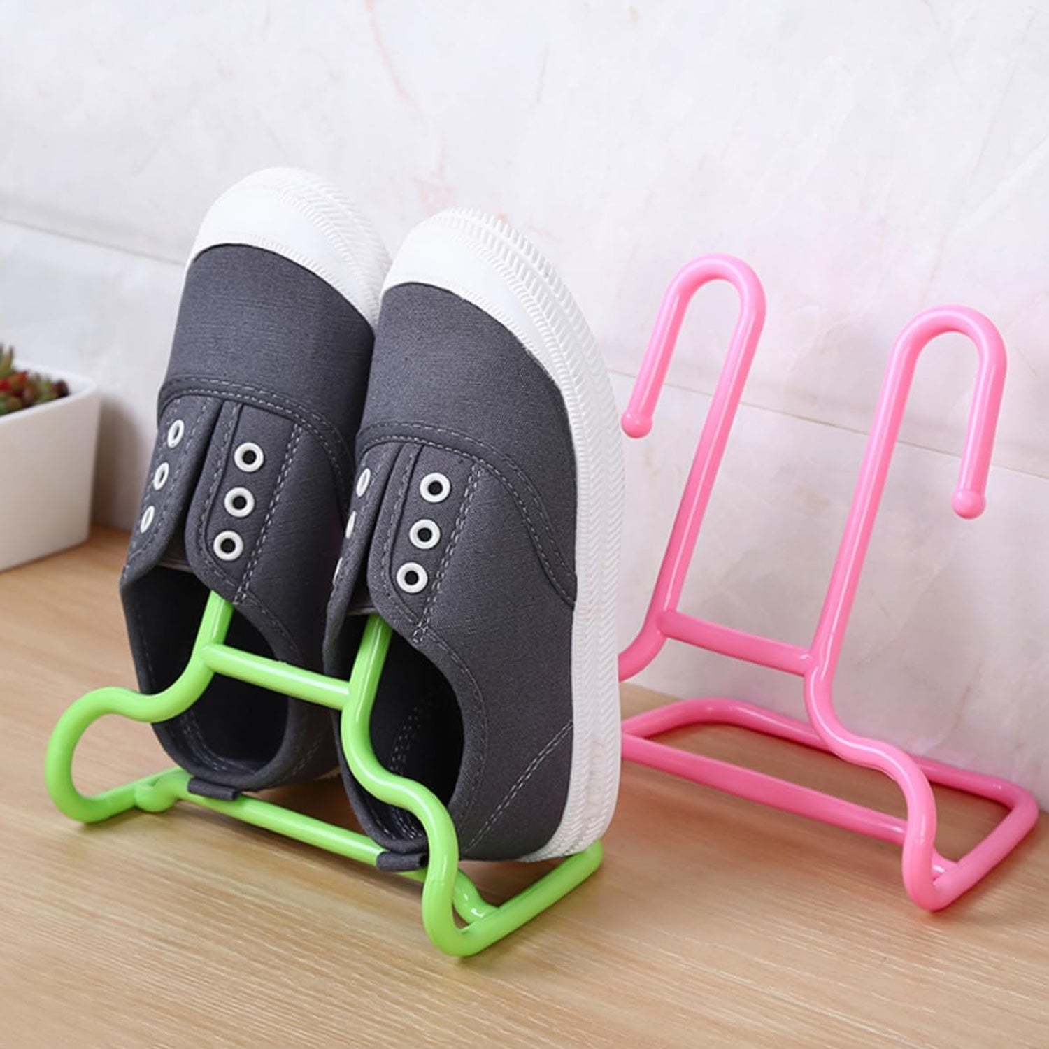 Multi-Function Shelf Drying Rack Shoe Rack Stand Hanger Shoes Hanging Storage Wa - 8546_shoe_hanging_rack_2pc