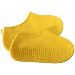 Non-Slip Silicone Rain Reusable Anti skid Waterproof Fordable Boot Shoe Cover (E - 17983_xl_yellow_sili_shoe_cover