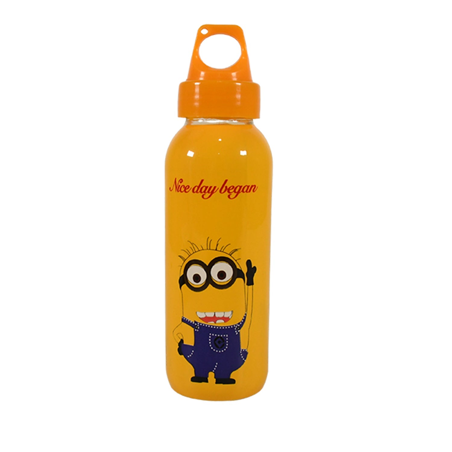 PORTABLE GLASS WATER BOTTLE, CREATIVE GLASS BOTTLE WITH GLASS WATER ( Mix Design - 12843_mix_glass_water_bottle_1pc