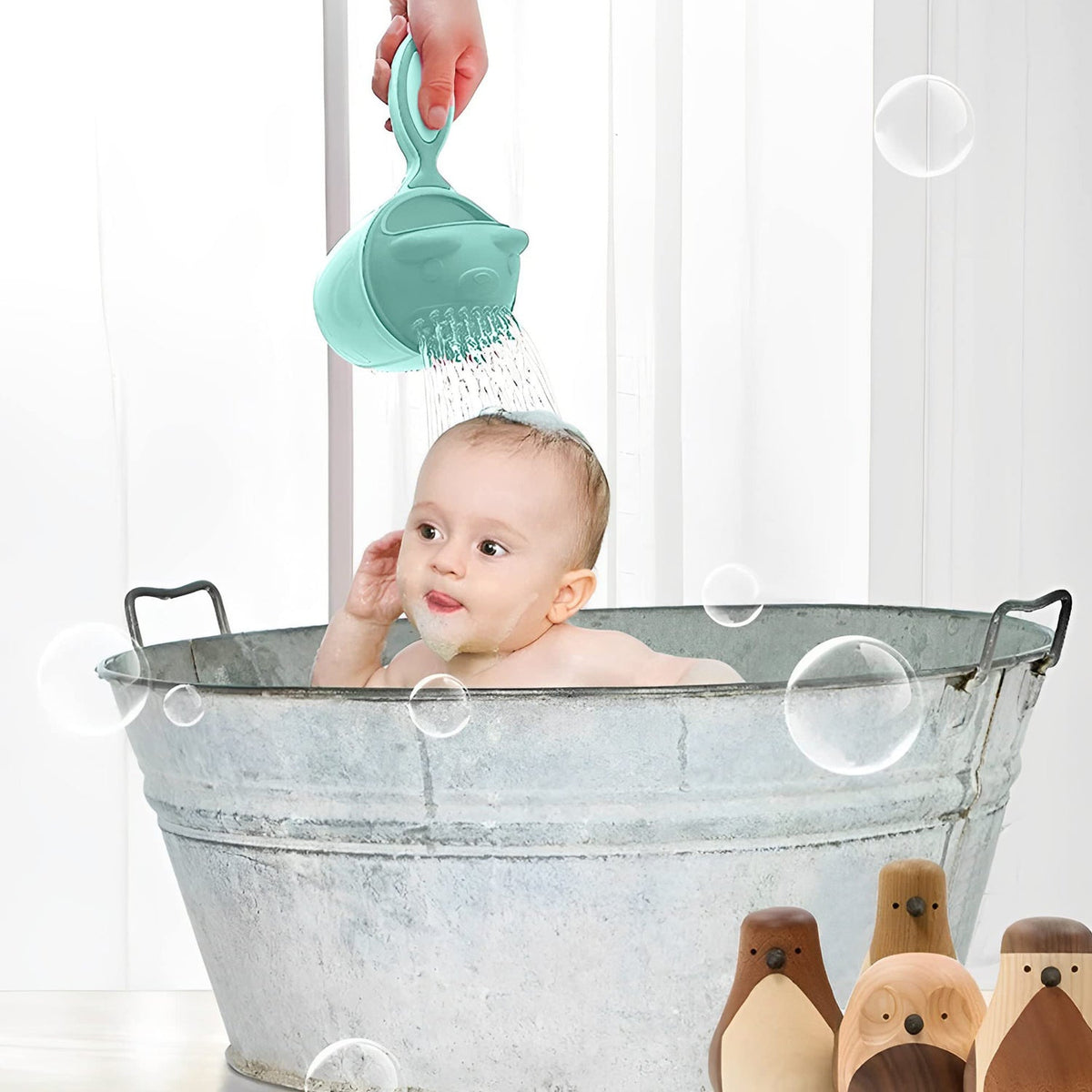 Baby Shampoo Shower Cup Safe Soft Bathing Water Scorpion Baby Bath Tumbler Hair  - 7697_baby_shower_bath_tumbler