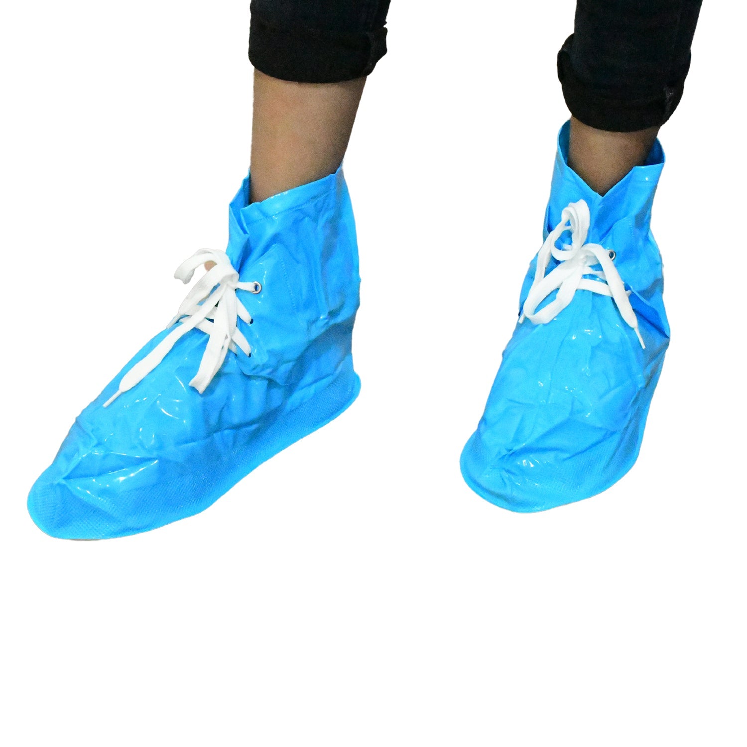 Plastic Shoes Cover Reusable Anti-Slip Boots Zippered Overshoes Covers & Shoe la - 17755_rain_medium_shoe_cover_1pair_no1