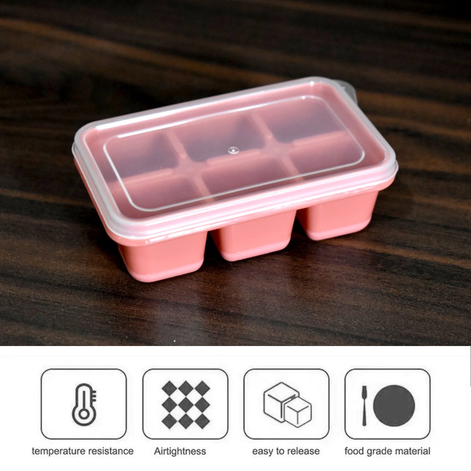 6 cavity Silicone Ice Tray used in all kinds of places like household kitchens f - 4750_6cavity_sili_ice_tray_brown