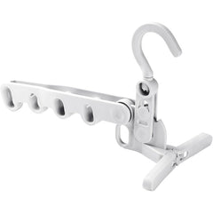 5 holes foldable clothes Hanger, travel clothes hanger, multifunctional clothes - 13049_foldable_cloth_hanger_5_holes