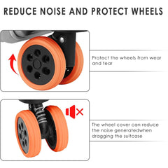 Luggage Wheel Covers, 4 Pcs Luggage Wheel Covers For Suitcase, Reduce Noise For  - 7581_wheel_protection_cover_4pc