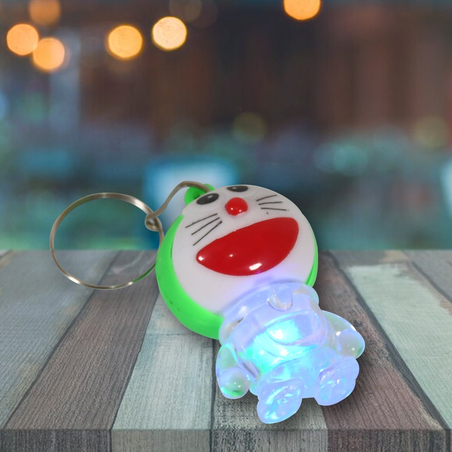 Doremon lightning keychain, 2 colored lightning keychain (1 pc) - 17685_doremon_lighting_keychain_1pc