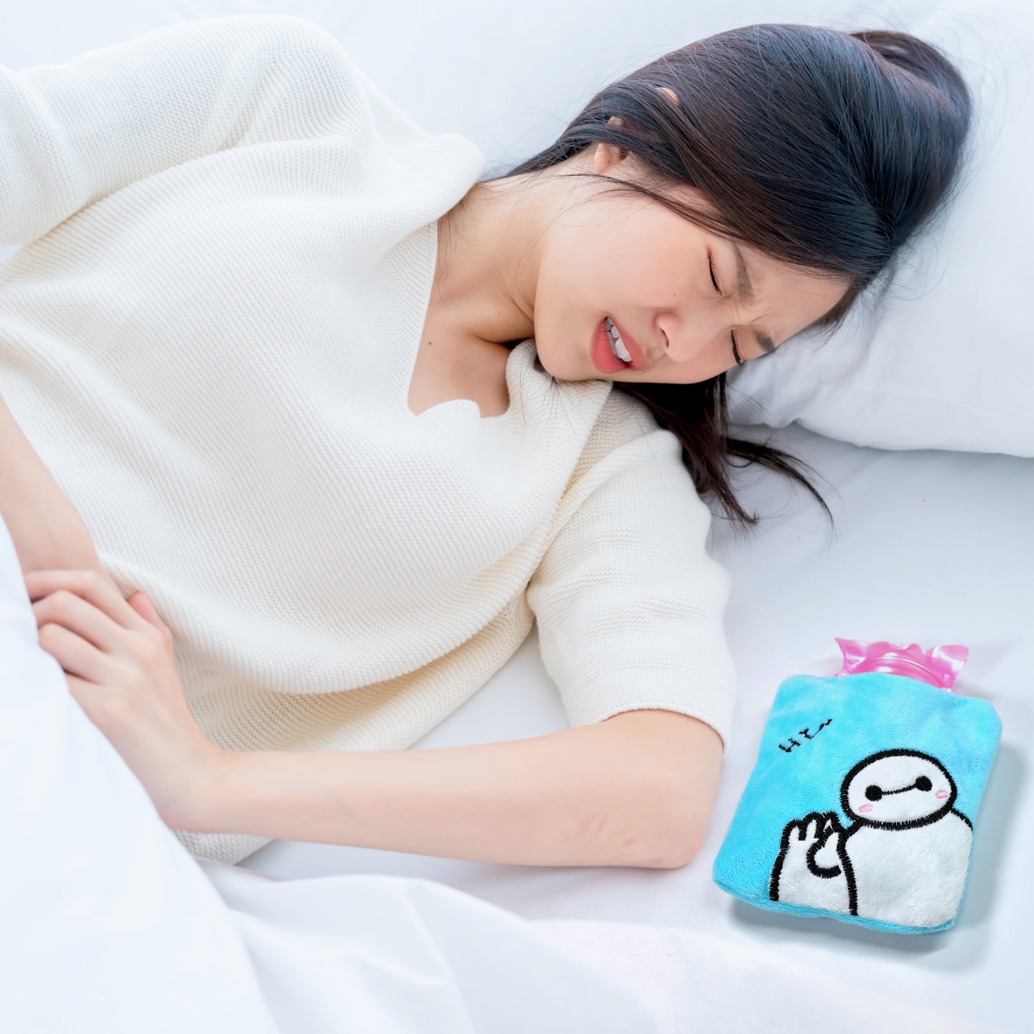 Blue Baymax Small Hot Water Bag with Cover for Pain Relief - 6525_chb_blue_baymax_hotbag