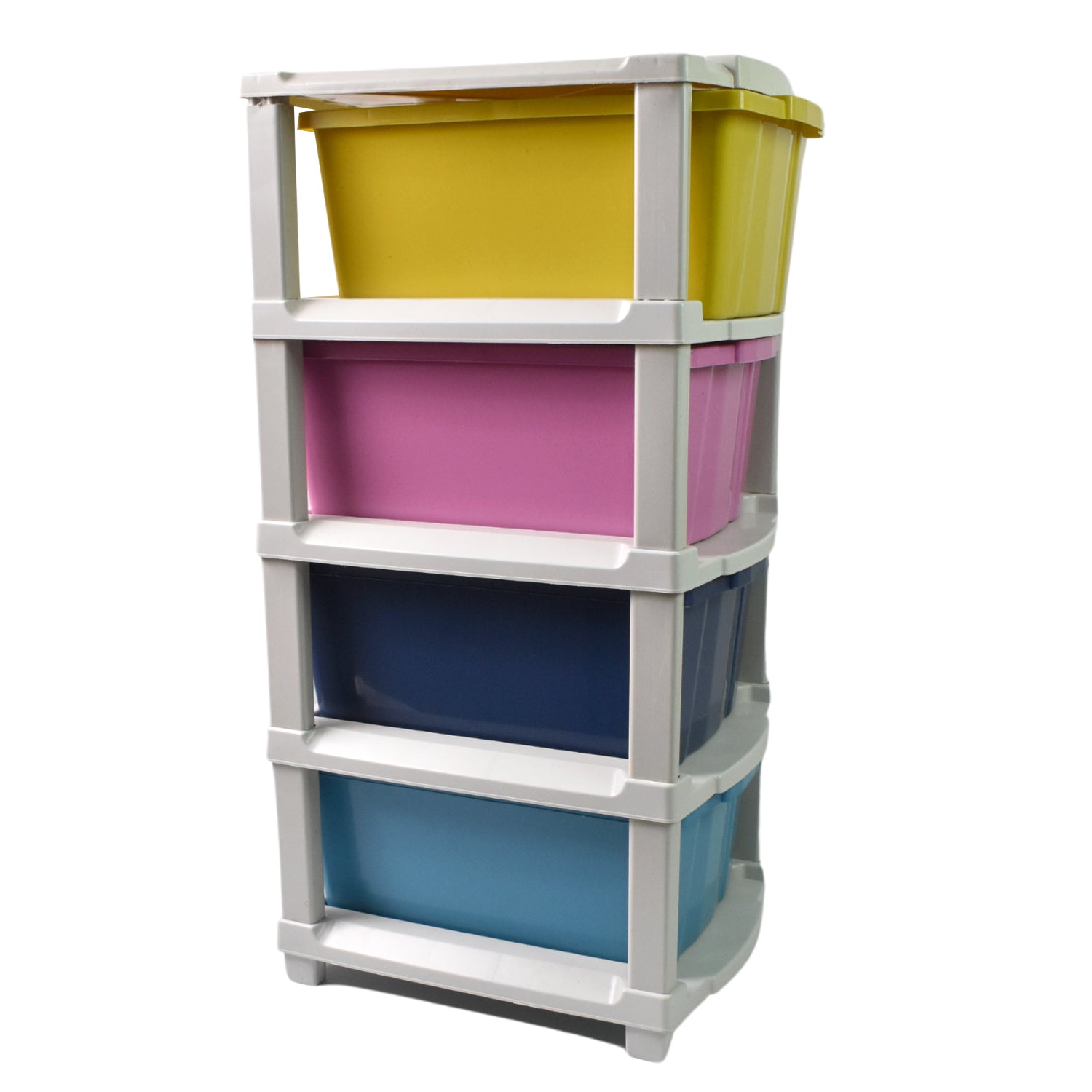 4-Layer Plastic Drawer Storage Organizer, Multi-Purpose Cabinet (1 Pc) - 18444_plastic_multi_4_layer_drawer