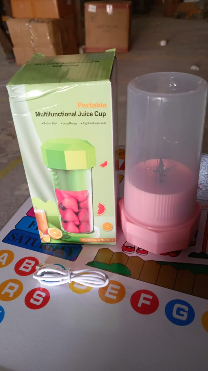 Portable Multifunctional Electric Juicer Cup, USB Juice Maker 6 blade (350 ML) - 10041_ele_portable_juicer_cup_350ml