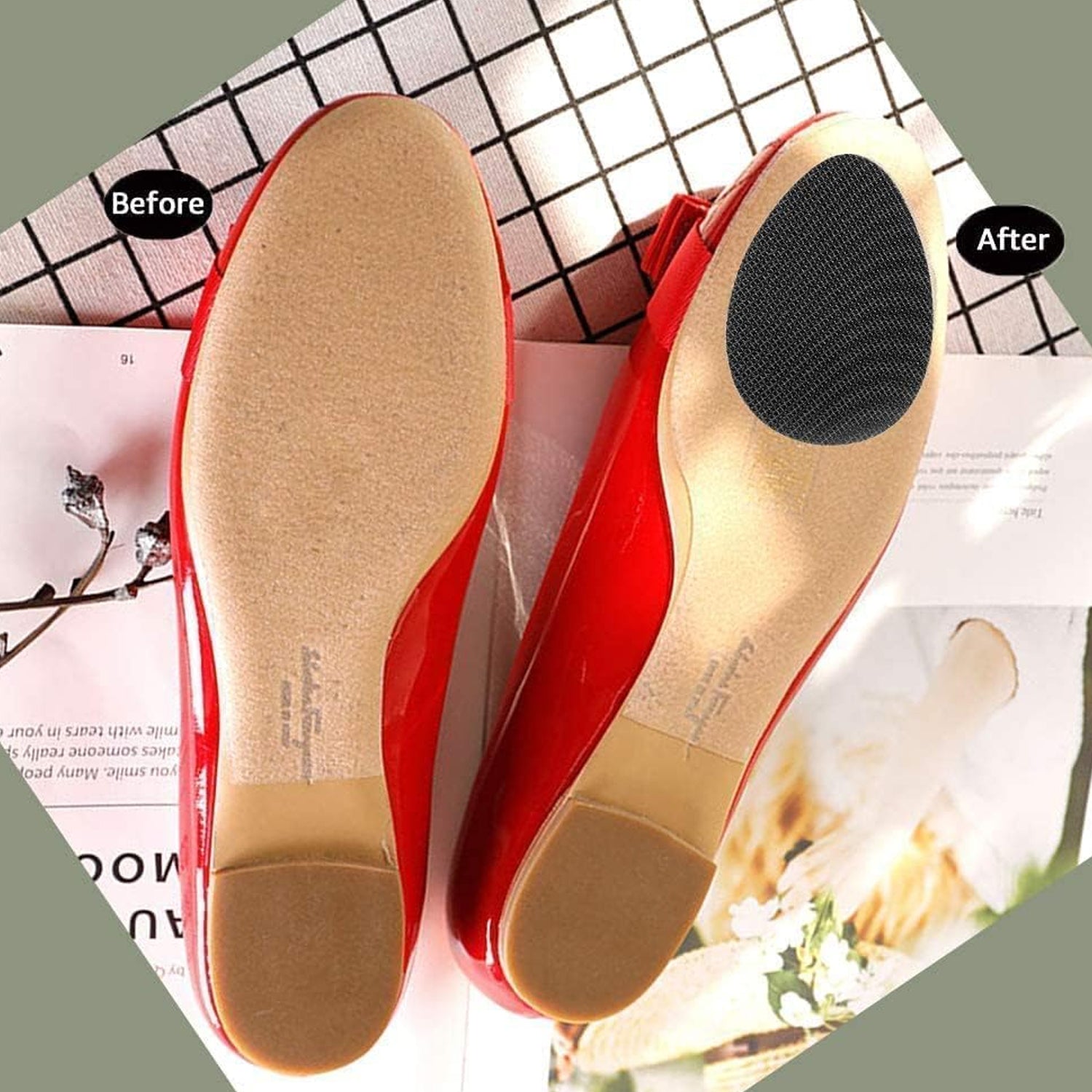 Non-Slip Shoe Pads, Rubber Shoe Sole Protector Pads, Self-Adhesive Shoe Grips Pa - 17543_shoe_sole_protector_pad_1pc