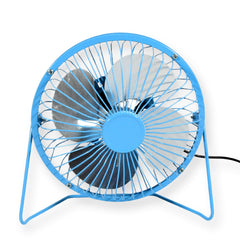 USB Table Desk Personal Metal Electronic Fan, Compatible with Computers, Laptops - 17531_usb_table_desk_fan_no1