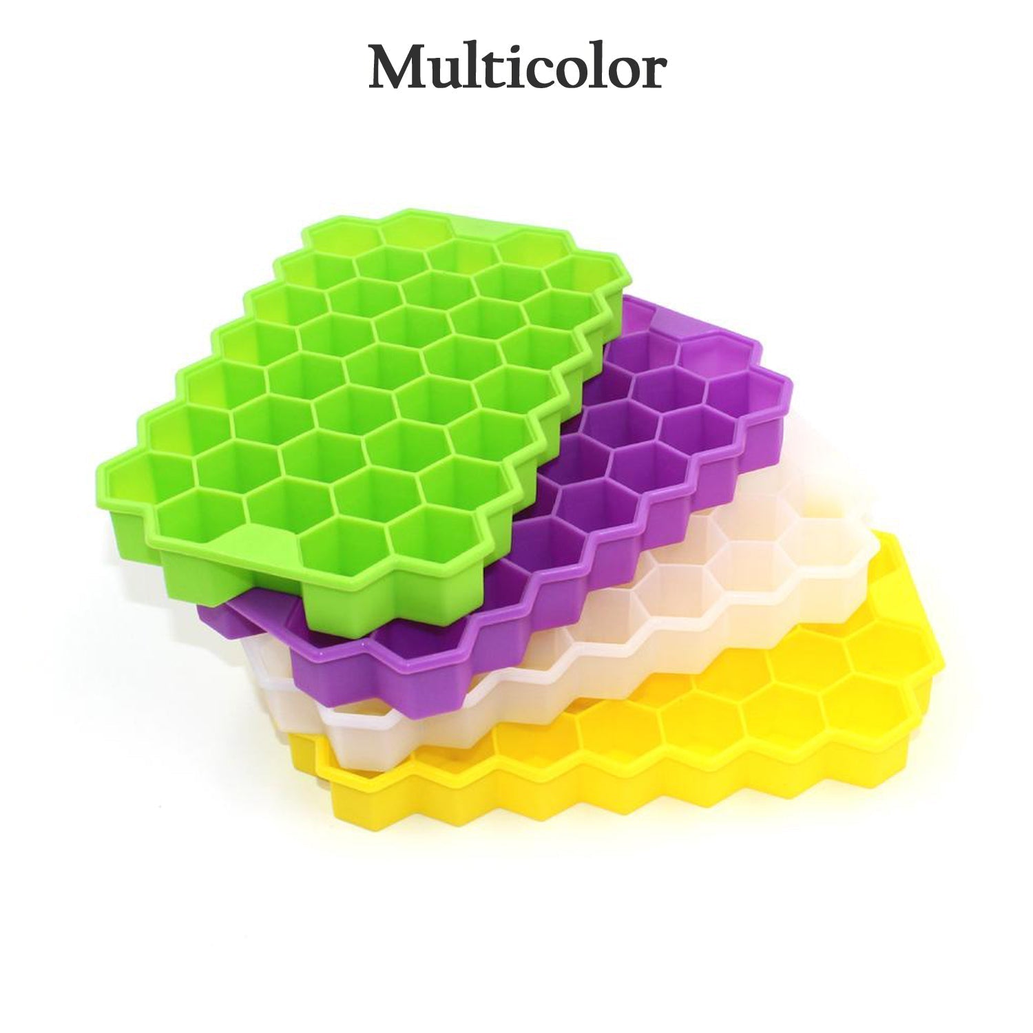 Silicone Ice Cube Trays 32 Cavity Per Ice Tray [Multi color] - 0998_32cavity_ice_tray