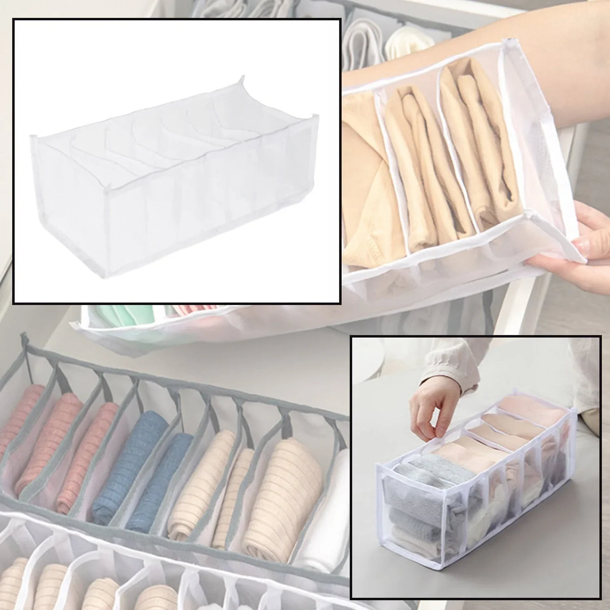 9-section laundry bag for organizing clothes