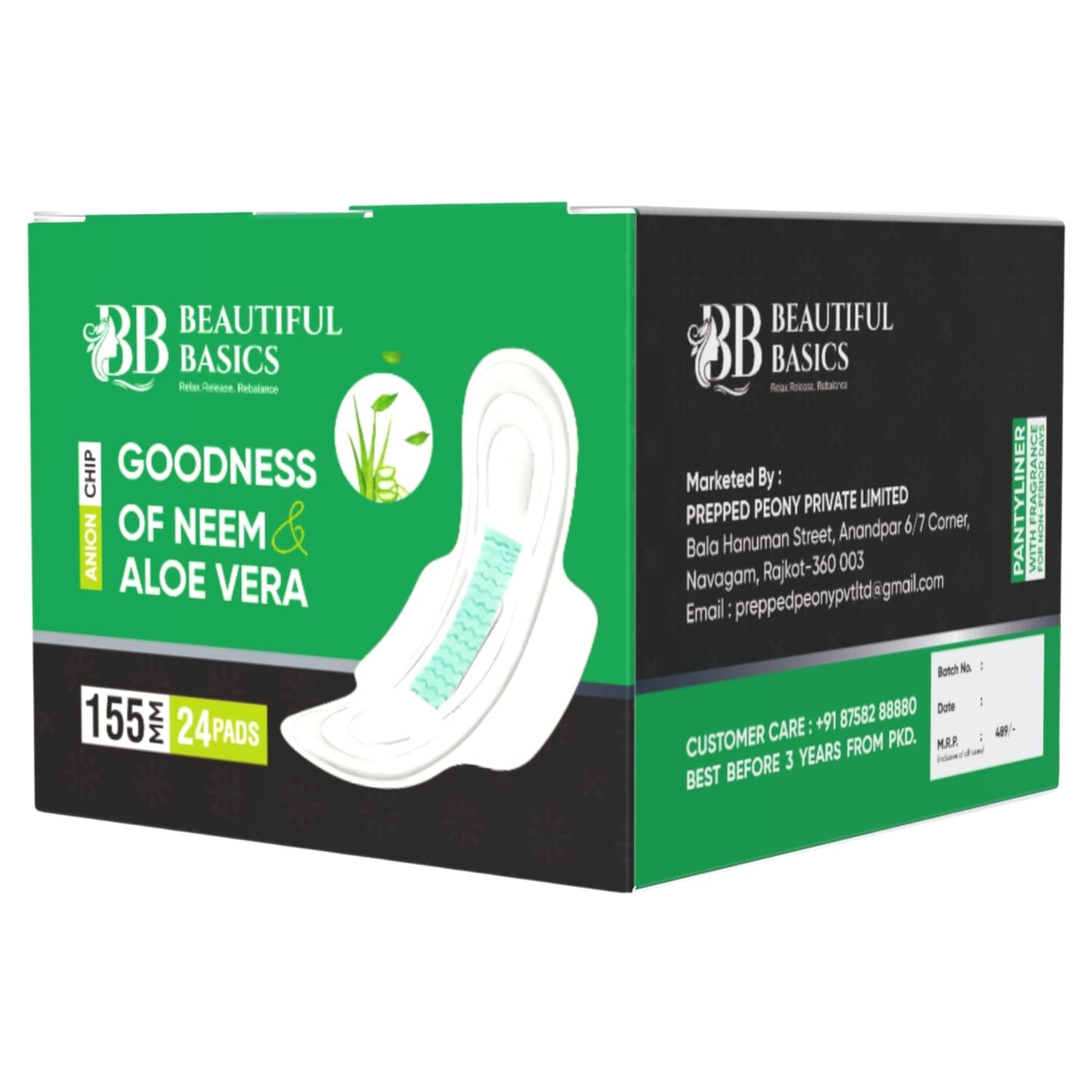 Sanitary Pads for Women With Goodness of Neem & Aloe Vera | Ultra Thin | Leakage - 0984_aloevera_sanitary_pads_24pads