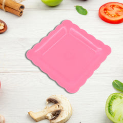 Square Plastic Dinner Plate Snacks / Breakfast, Restaurant Serving Trays Home Sc - 10032_plastic_square_tray_8pc