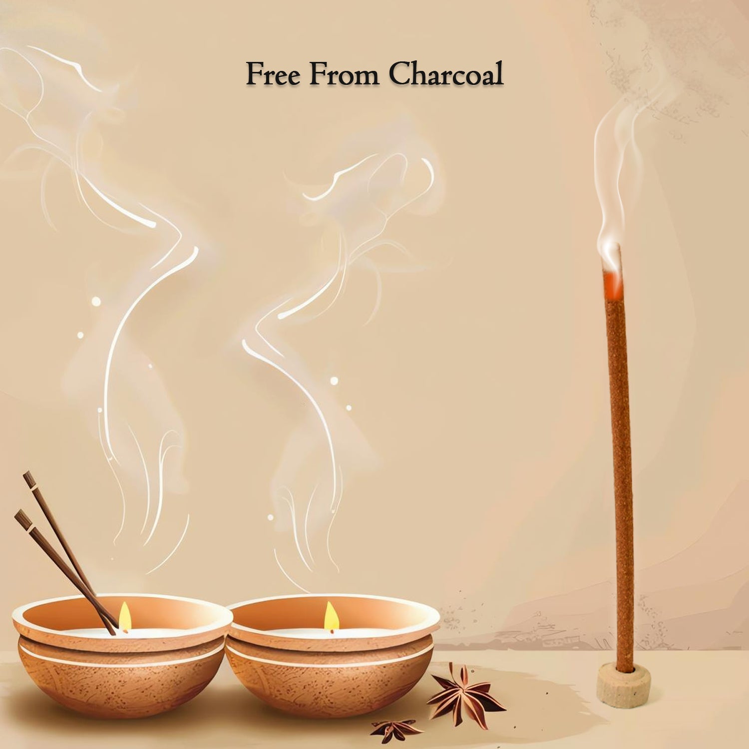 Kesar Chandan Premium Incense Sticks / Agarbatti (100 Gm / With Stand For Stick) - 13686_kesar_chnadan_incense_sticks_100gm