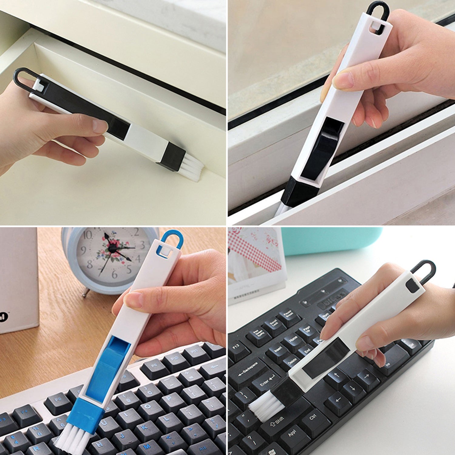 2 in 1 Multi-Function Plastic Window Slot Keyboard Wardrobe Dust Removal Cleanin - 0850_edge_cleaning_brush