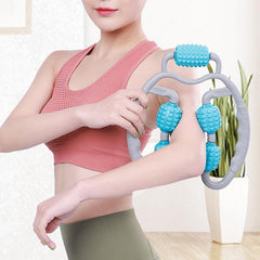 Muscle Massage Roller, 5 Wheels Relieve Soreness Leg Muscle Roller Fitness Rolle - 0265_massage_roller_5wheel_1pc