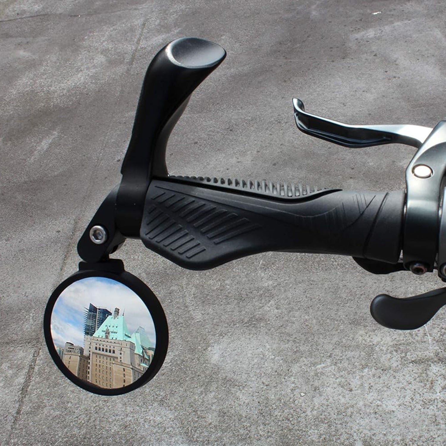 Bar End Bike Mirror, Safe Rearview Mirror 360° Rotatable & Foldable Safety Bicy - 8505_bar_end_bike_mirror_1pc