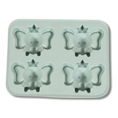 Silicone Cartoon Shape 4 Grid Ice Cube Tray Ice Cube Molds Trays Small Cubes Tra - 8160_silicone_4grid_ice_tray_1pc