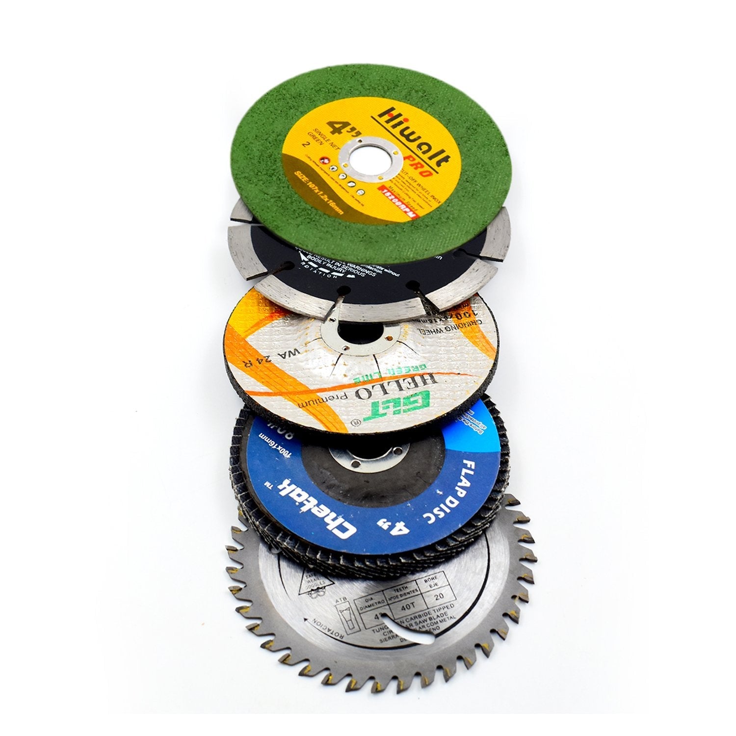 5-piece grinding wheel set, suitable for wood and marble.