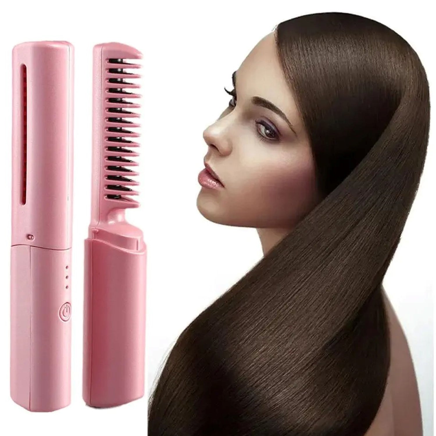 Rechargeable Mini Hair Straightener, Travel Portable USB Charging Cordless Hair  - 13072_mobile_heat_comb