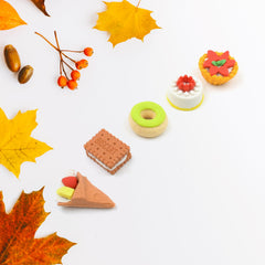 3D Fast Food Fancy & Stylish Colorful Erasers, Mini Eraser Creative Cute Novelty - 4171_fast_food_eraser_5pc