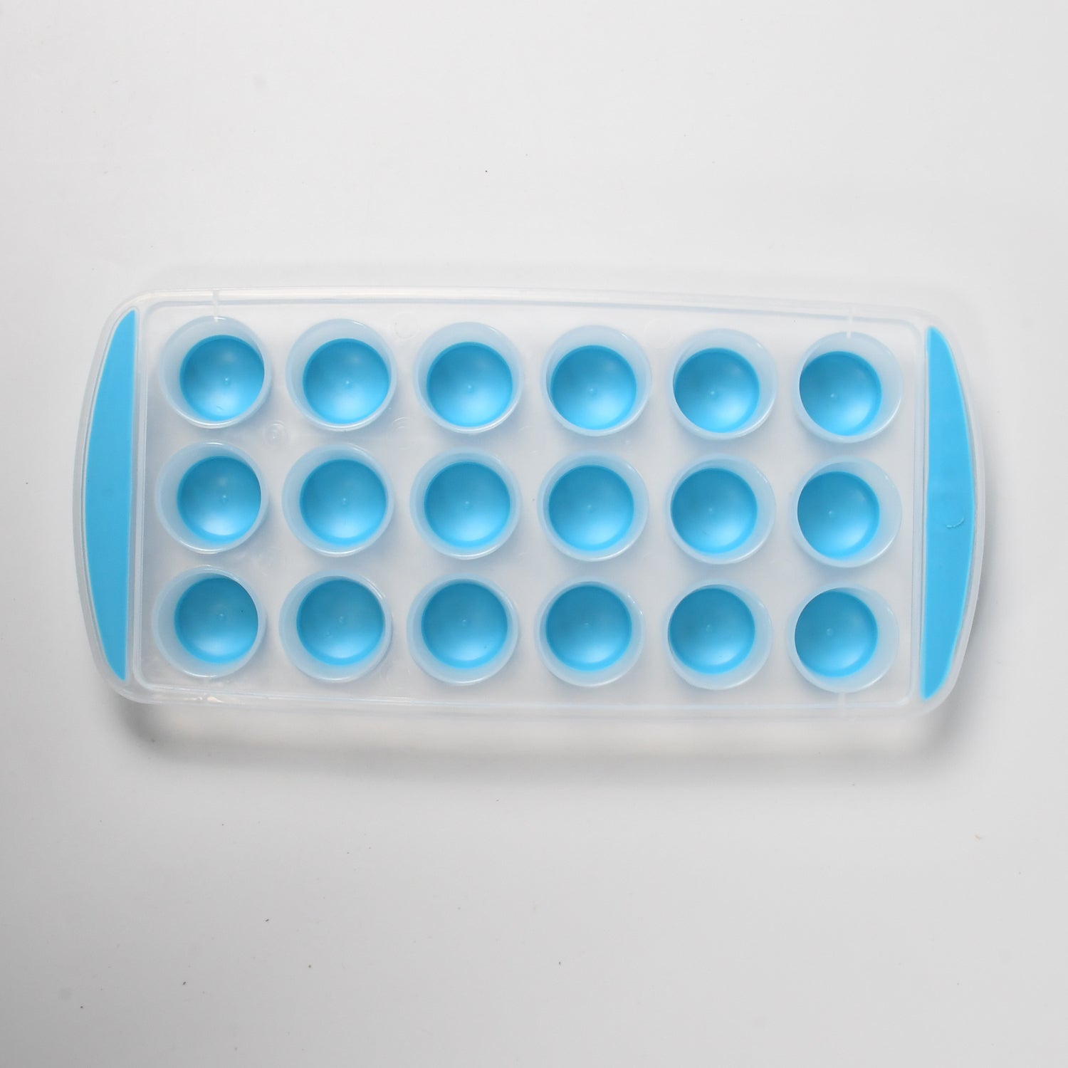 Smart Push Pop Out Round  Shape Mini Ice Cube Trays with Flexible Silicone Botto - 5353_round_shape_ice_tray