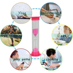 Sand Timer Plastic Hourglass, Sand Glass Toy Sand Clock for Kitchen, Office, Sch - 8756_pla_sand_glass_timer_5pc