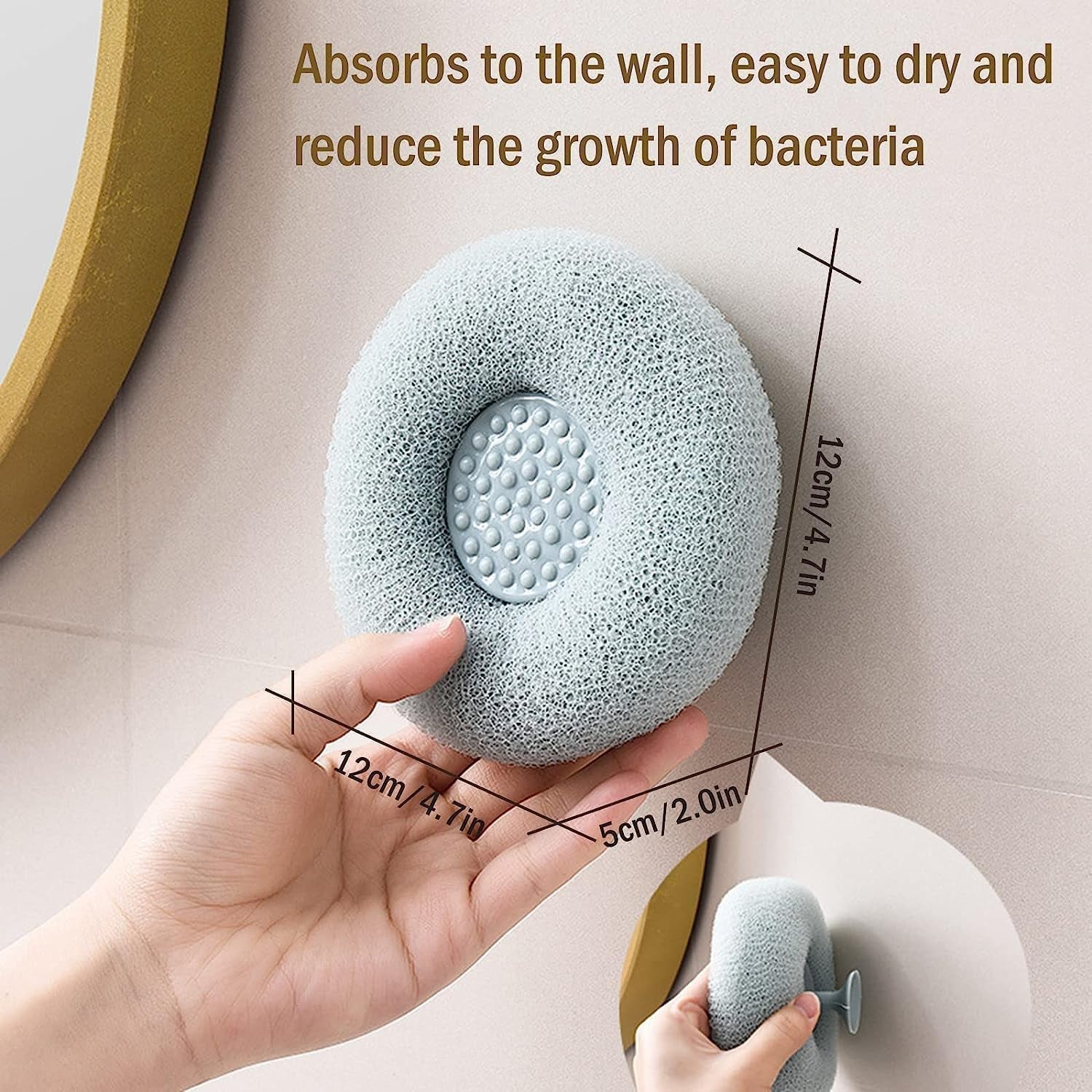 Super Soft Bath Sponge Flower Suction Cup Bath Sponges for Shower Women Men Foam - 12626_soft_loofah_sponge_1pc