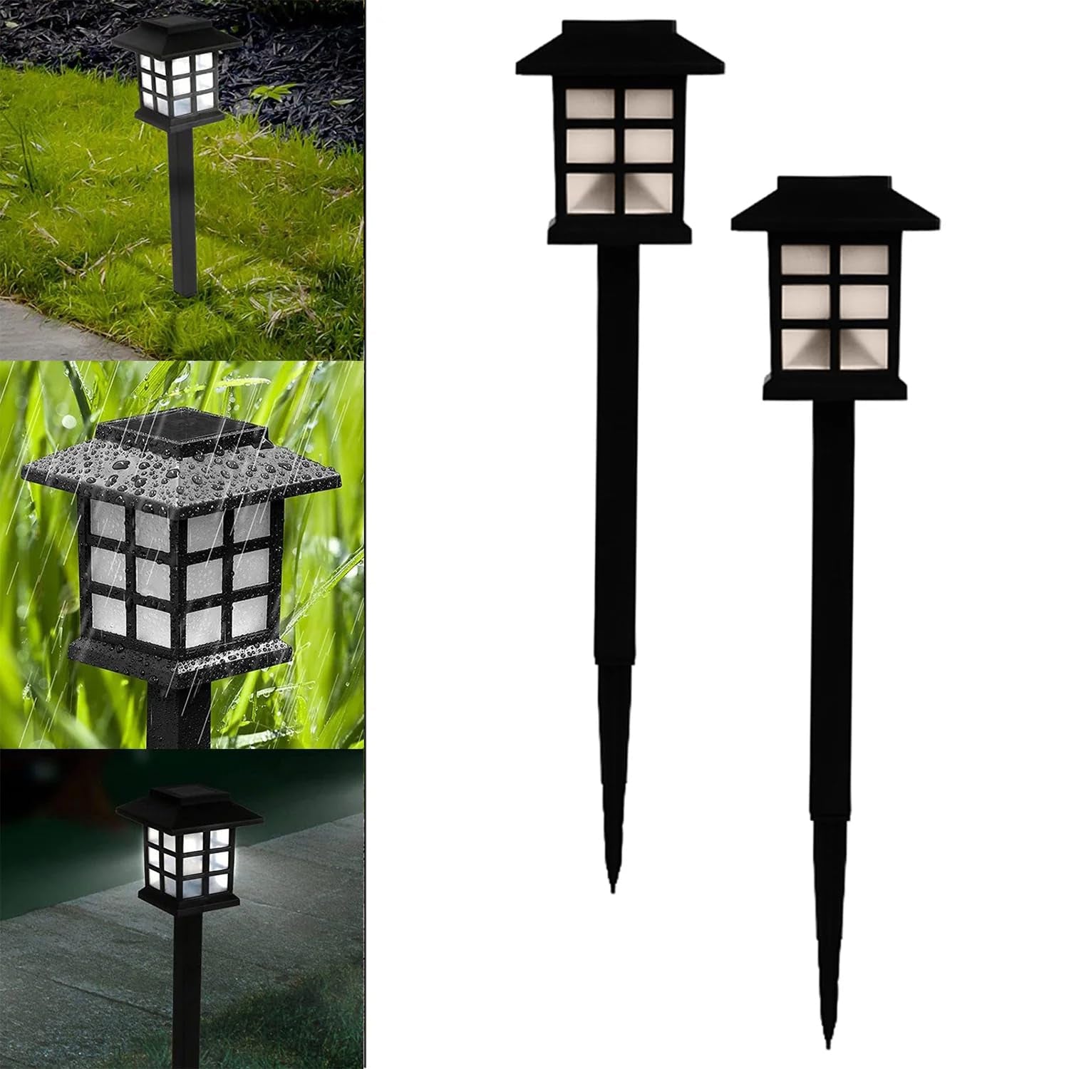 Solar Garden Lights, Outdoor Solar Landscape Lights, Waterproof Outdoor Solar Li - 13021_led_solar_garden_light_2pc