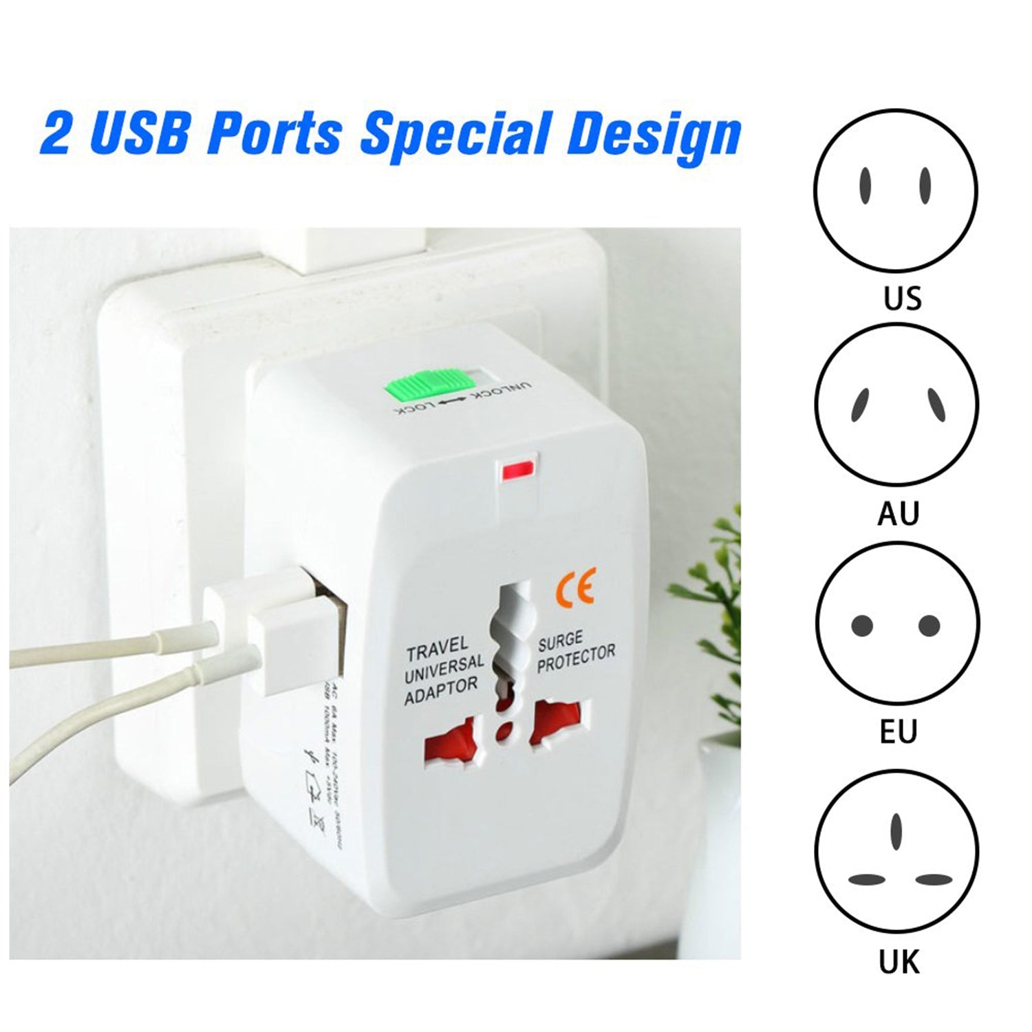 All-in-One Universal Worldwide Travelling AC Adaptor Plug (AU / UK / US / EU) In - 12671_universal_travel_adaptor_1pc