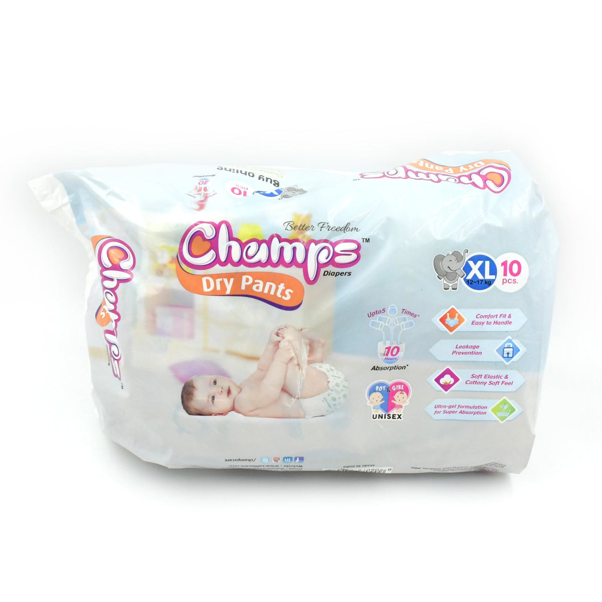 XL diaper pants, soft and dry, 10 pcs, leakproof comfort