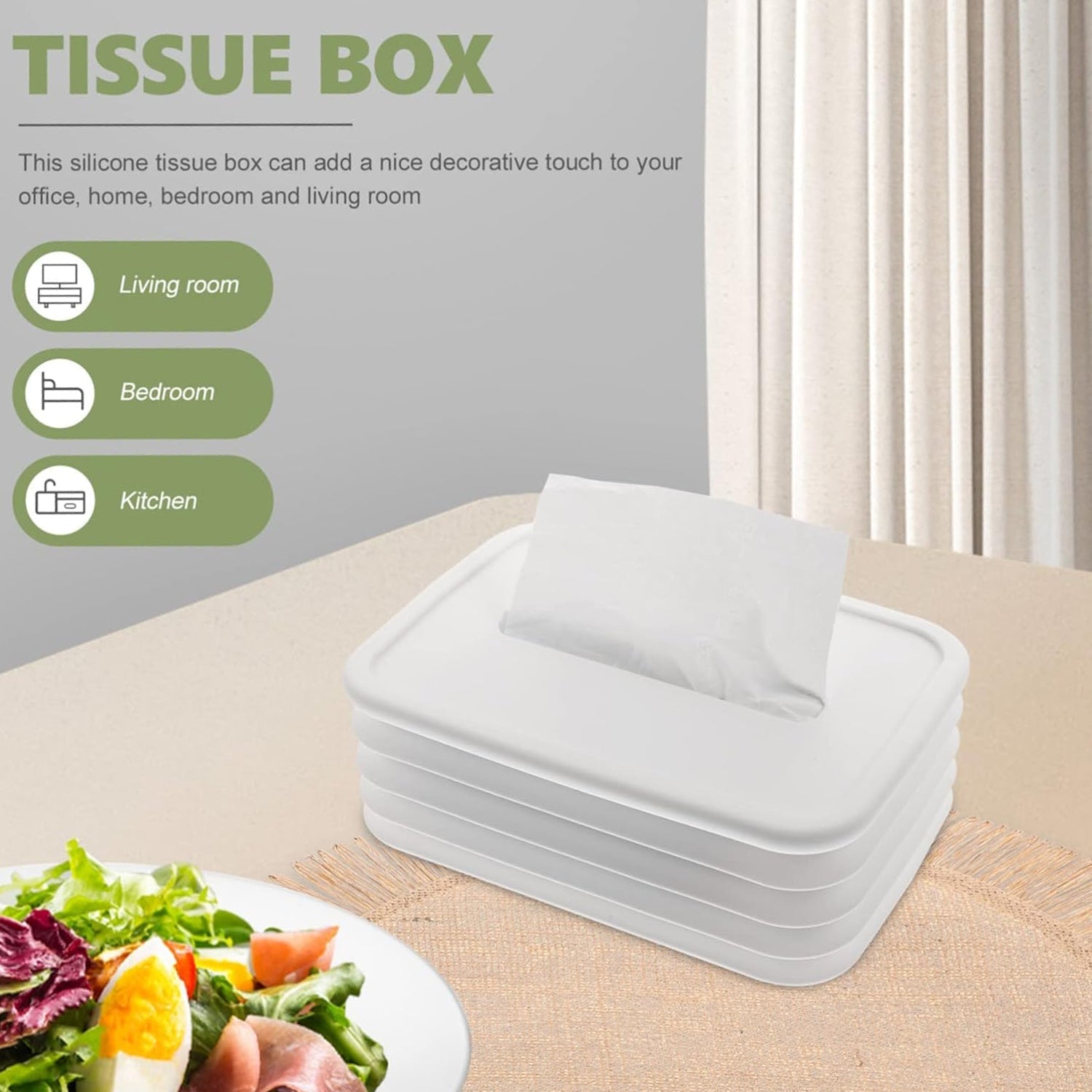 Tissues Holder Silicone Simple Tissue Box Tissues Cylinder Tissues Cube Box Tiss - 17576_foldable_silicone_tissue_holder