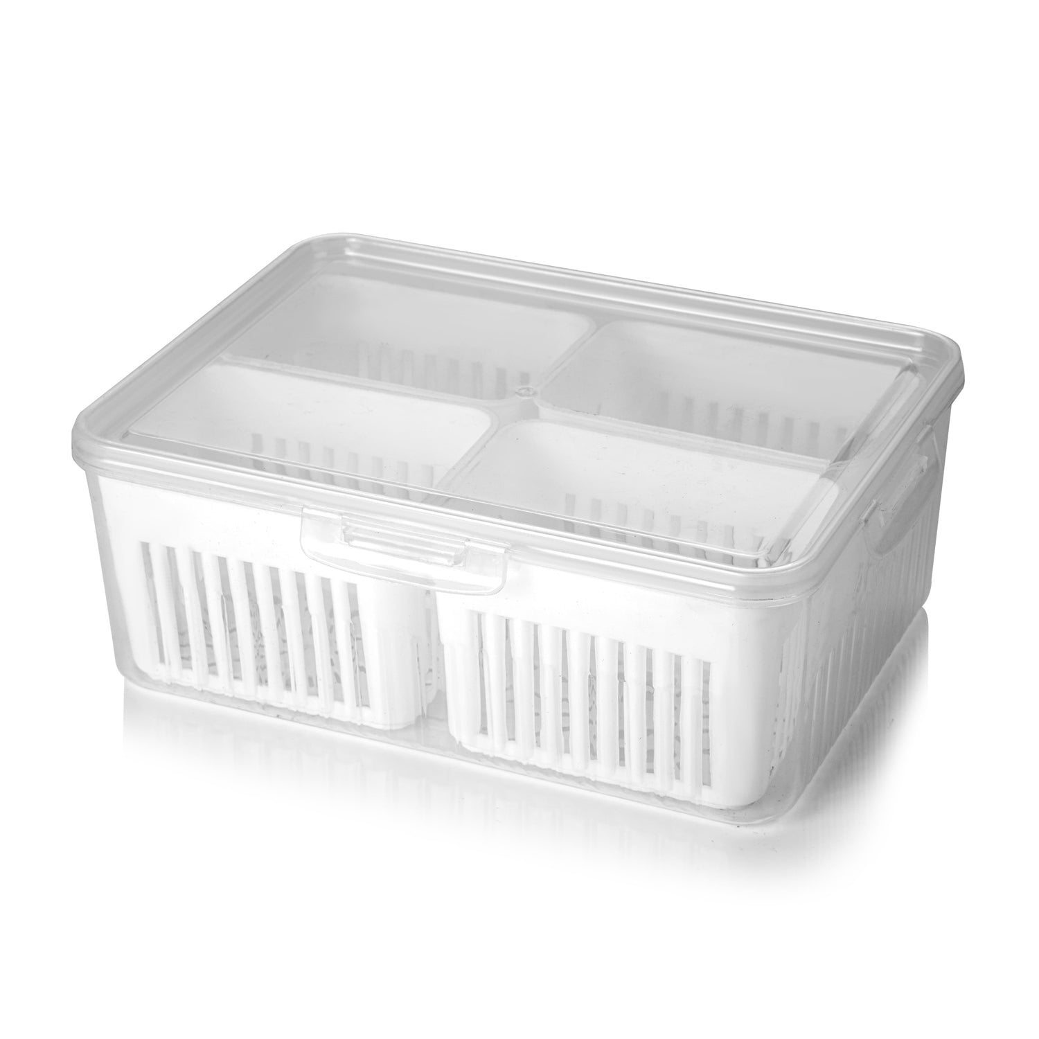 Fridge Storage Boxes Freezer Storage Containers, Container for Kitchen Storage S - 5598_6grid_storage_container_color_box