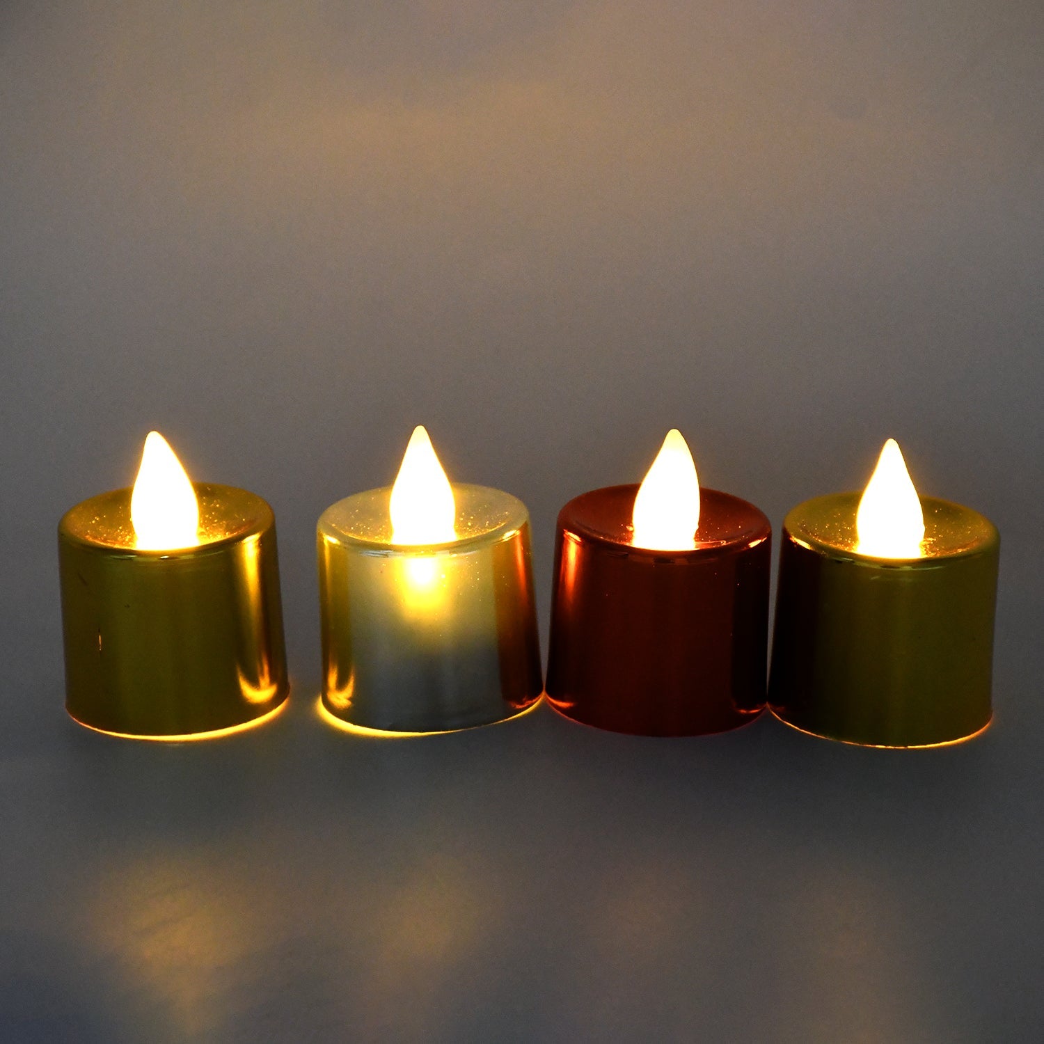 इलेक्ट्रिकल मोमबत्तियाँ दीया एलईडी टी लाइट (6 पीस सेट) - 13491_6pc_led_candles_diya_ktc317