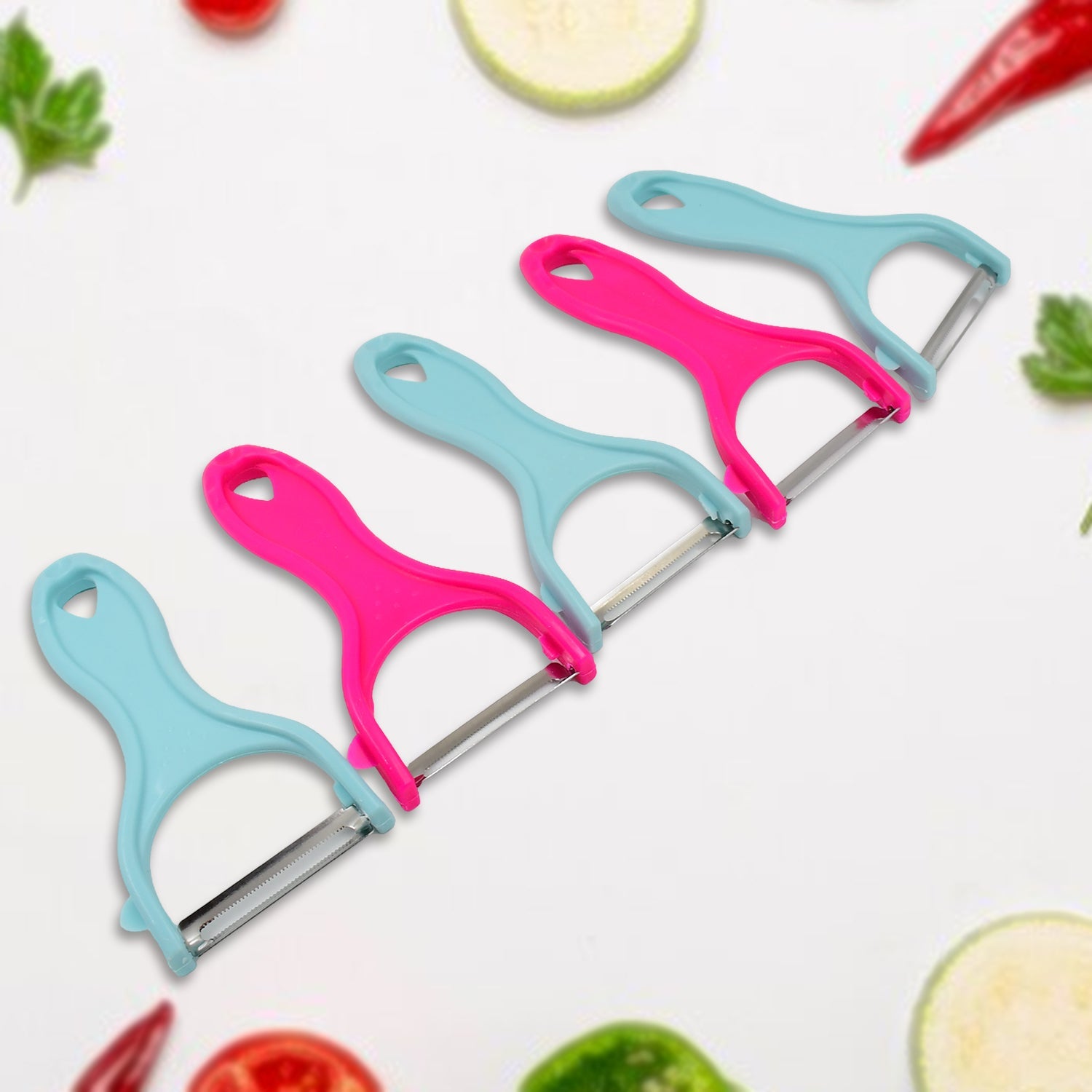 Stainless Steel Kitchen Scissors & Multipurpose Peeler (2 Pc Set / Mix Design Sc - 10108_mix_des_scissor_peeler_2pc_no5