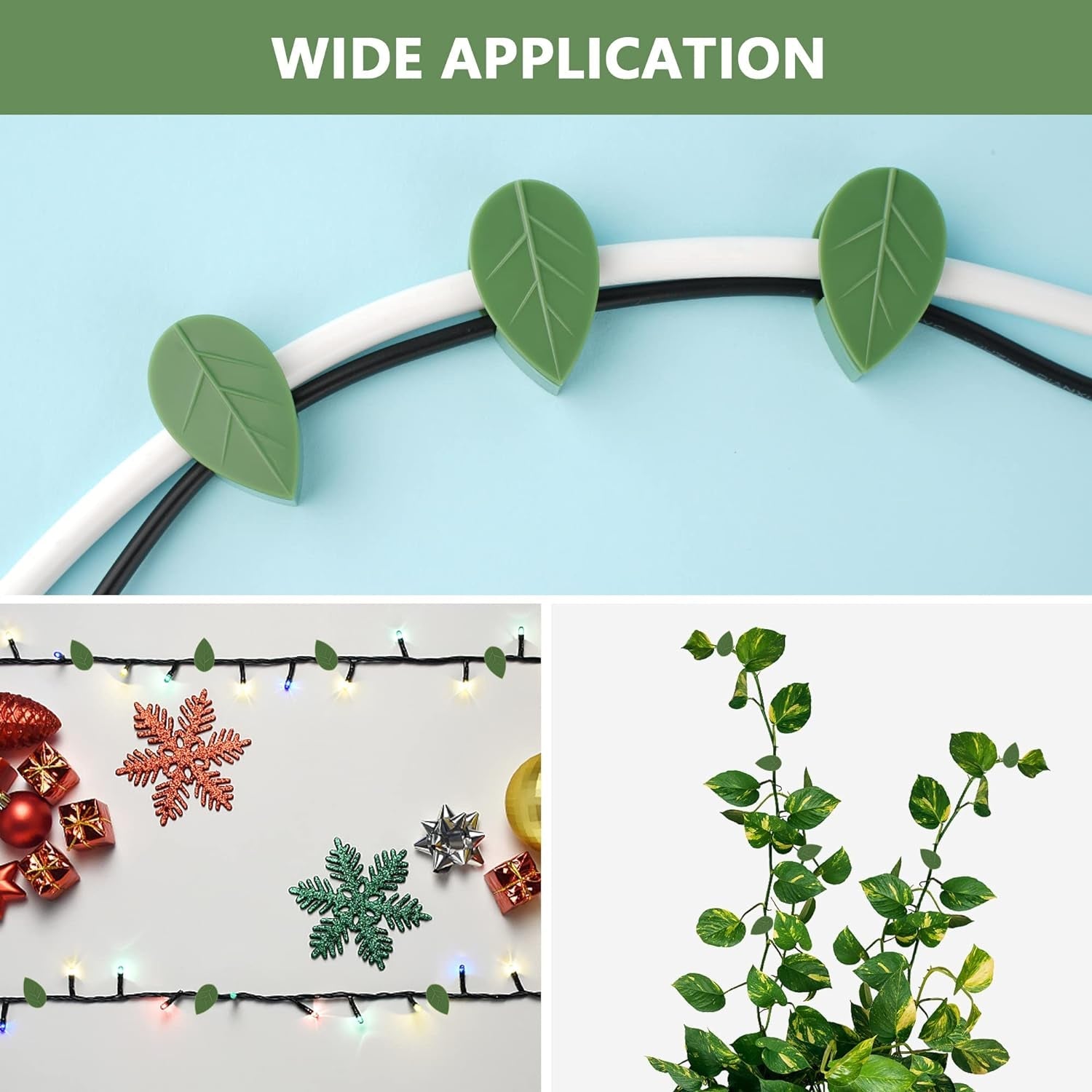 Plant Climbing Wall Fixture Clip Self-Adhesive Hook Vines Traction Invisible Sta - 0311_wall_plant_climbing_clip_30pc