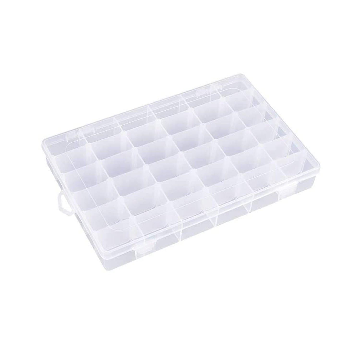 Clear plastic organizer box