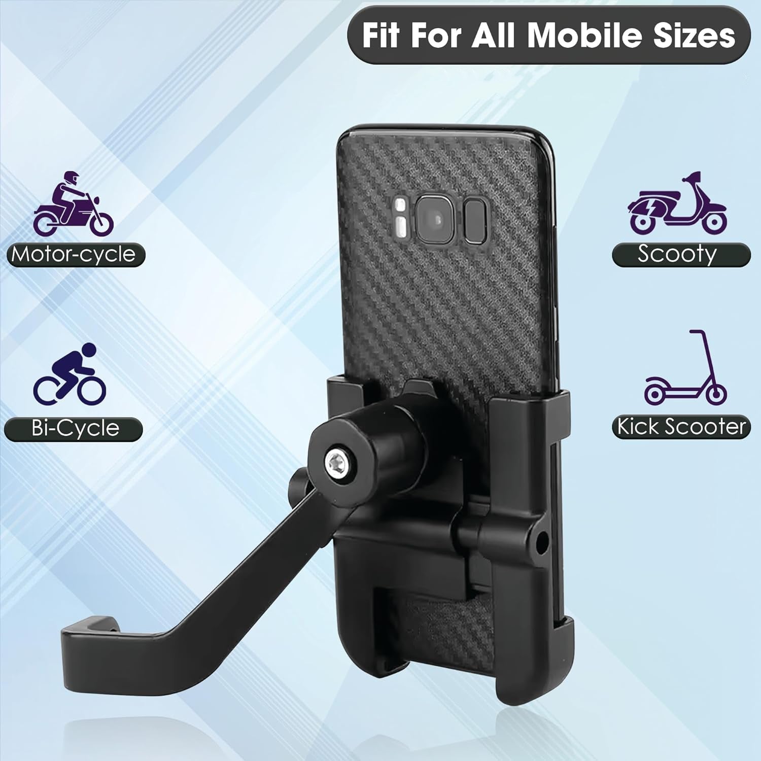 Full Metal Body Bike & Scooty 360 Degree Rotating Mobile Holder Stand for Bicycl - 12674_360d_metal_mobile_holder